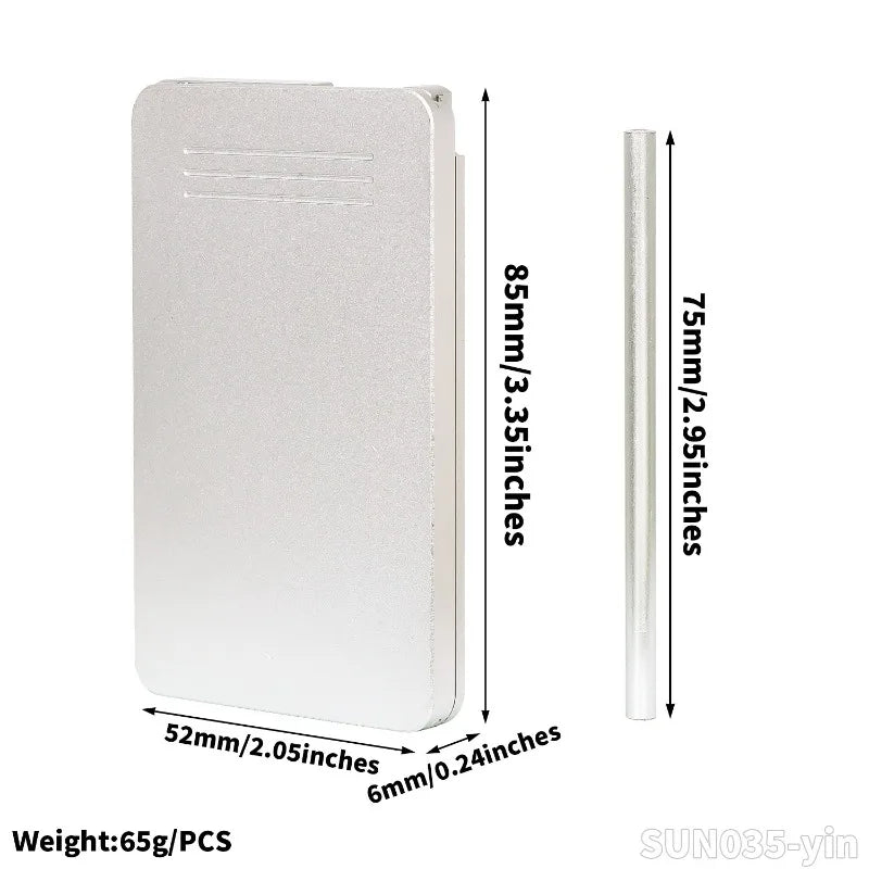 Portable 8-Compartment Metal Snuff Container