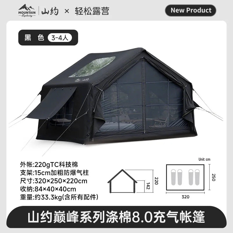 SHANYUE Camping Thickened Two-bedroom and One-living Room