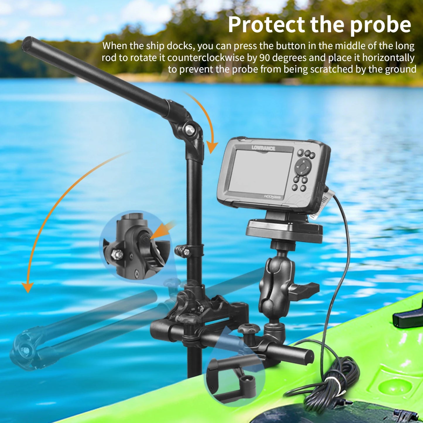 VINmounts Upgrade Livescope Transducer Pole Mount