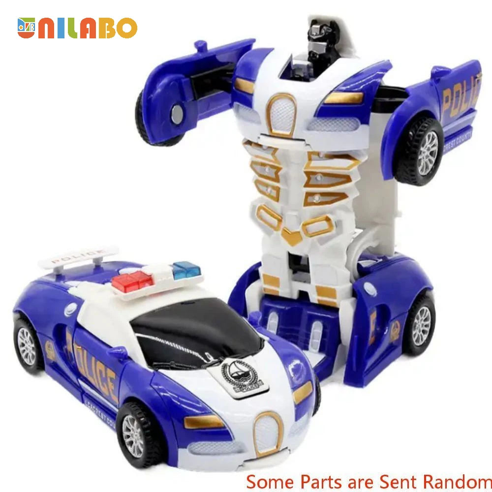 Transformable Robot Sports Car Toys, No Batteries, Educational Kids Gift,