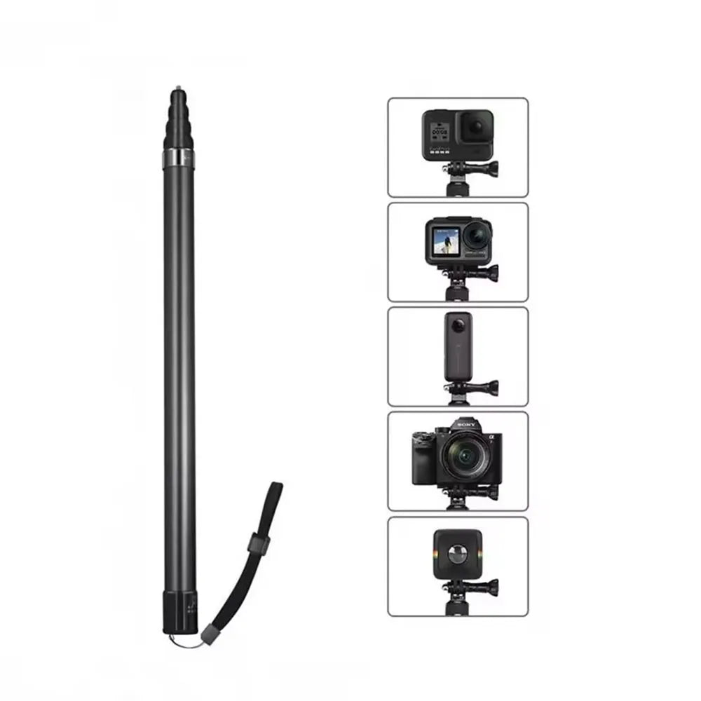 3m Carbon Selfie Stick Action Camera Scalable Long Invisible