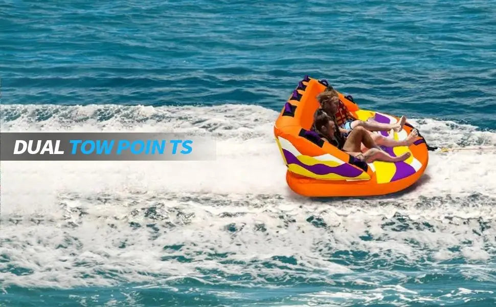 Inflatable Water Towable Tube for Boats Heavy-Duty 1-3 RideRS