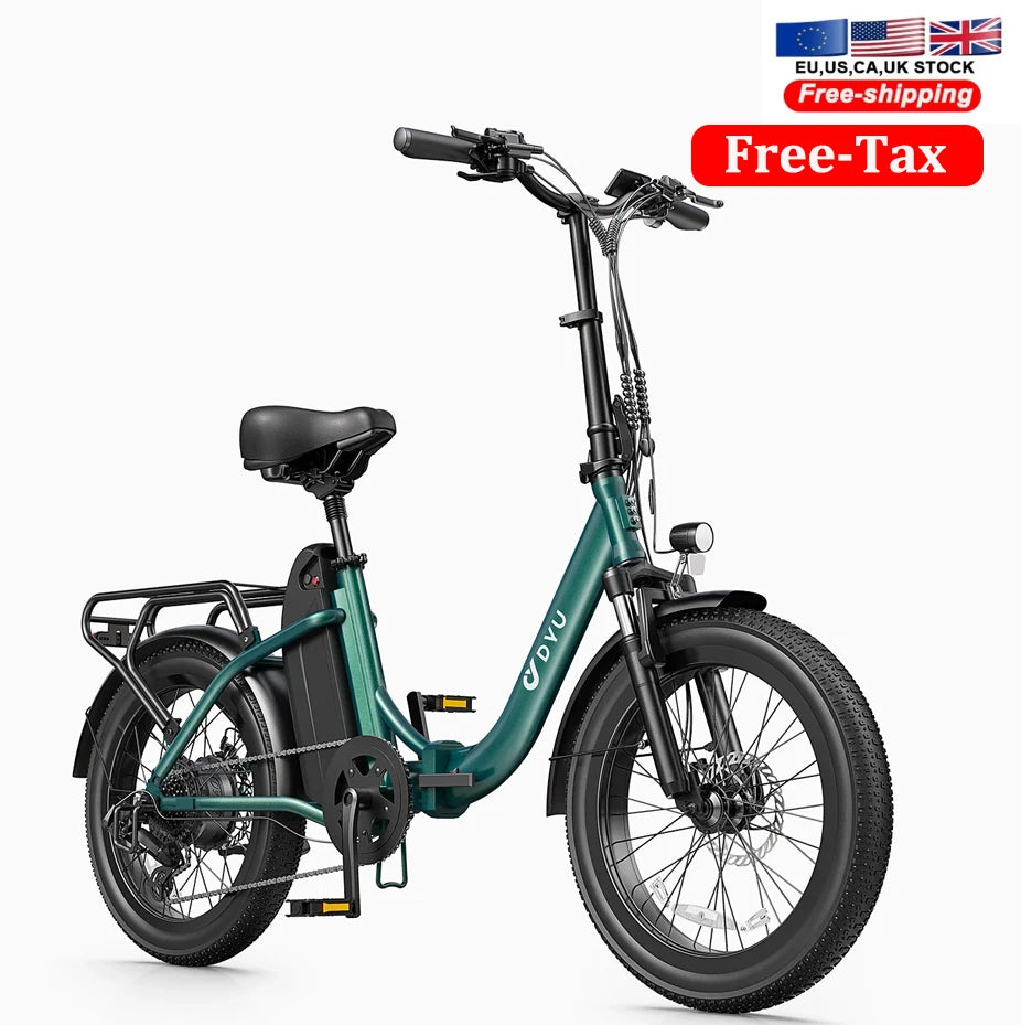 DYU 2025 New Model US Stock C9 20 Inch 750W Max Speed 45km/h Folding Electric Bike Long-Range Ebike