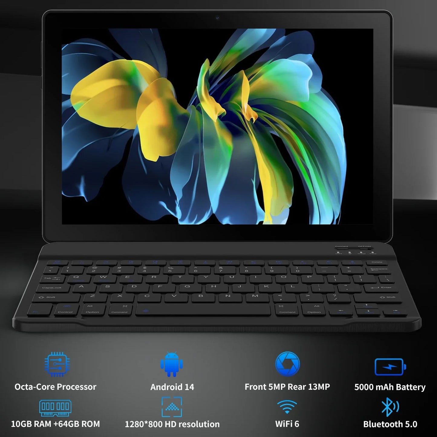 Android 14 10 inch Tablet, A523 Octa Core, 8GB RAm