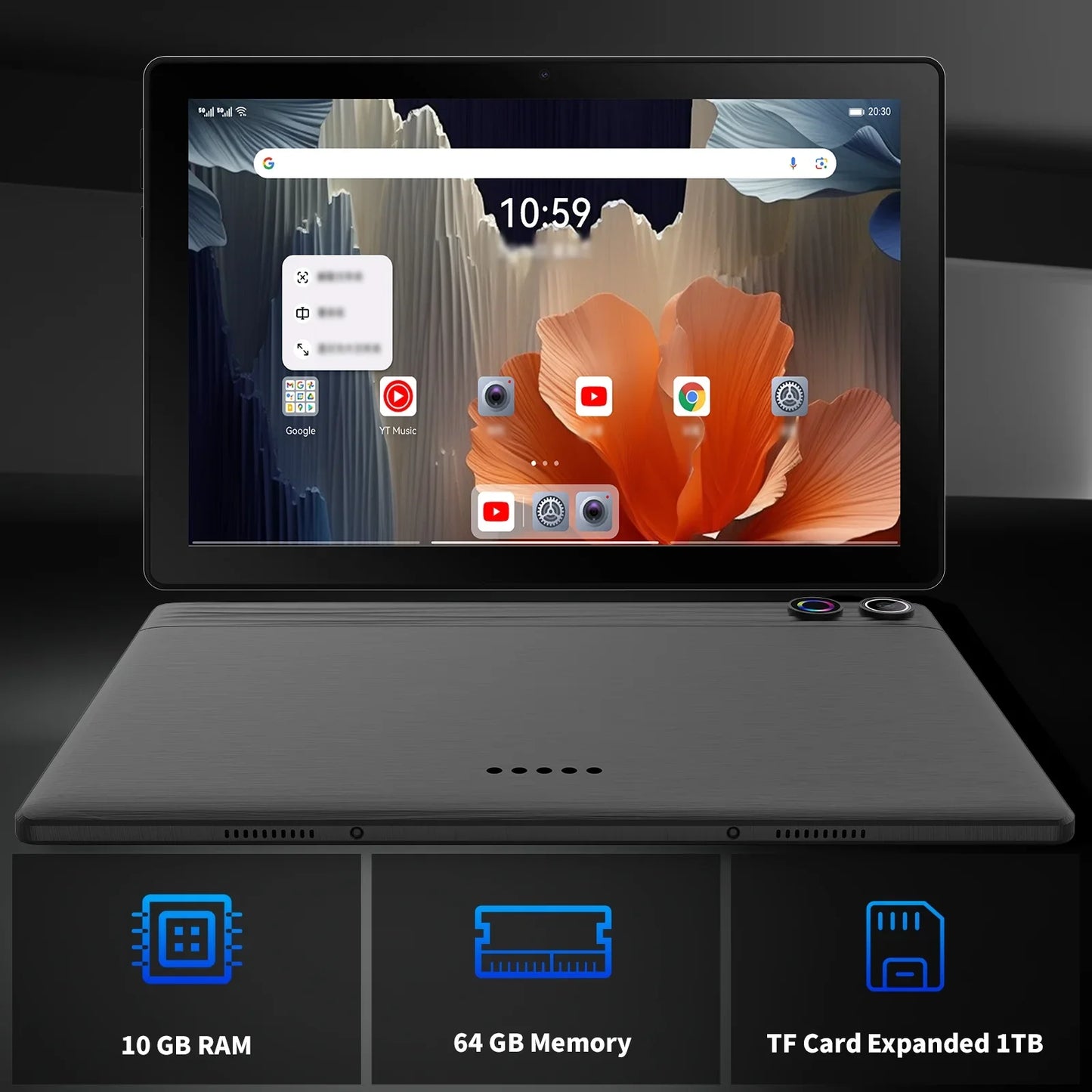 Android 14 10 inch Tablet, A523 Octa Core, 8GB RAm