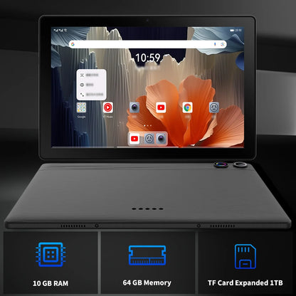 Android 14 10 inch Tablet, A523 Octa Core, 8GB RAm