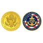 2025 U.S. NAVY 1775-2025 Gold Plated Coins US Navy 250th