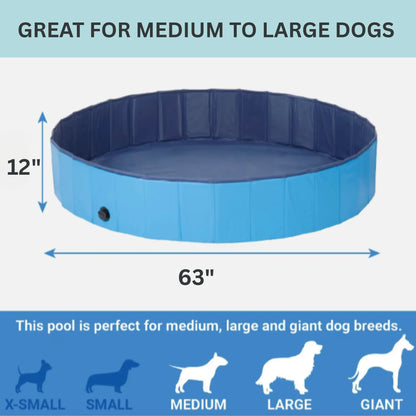 SummerPawz Foldable, Hard Plastic, Portable Dog Pool,