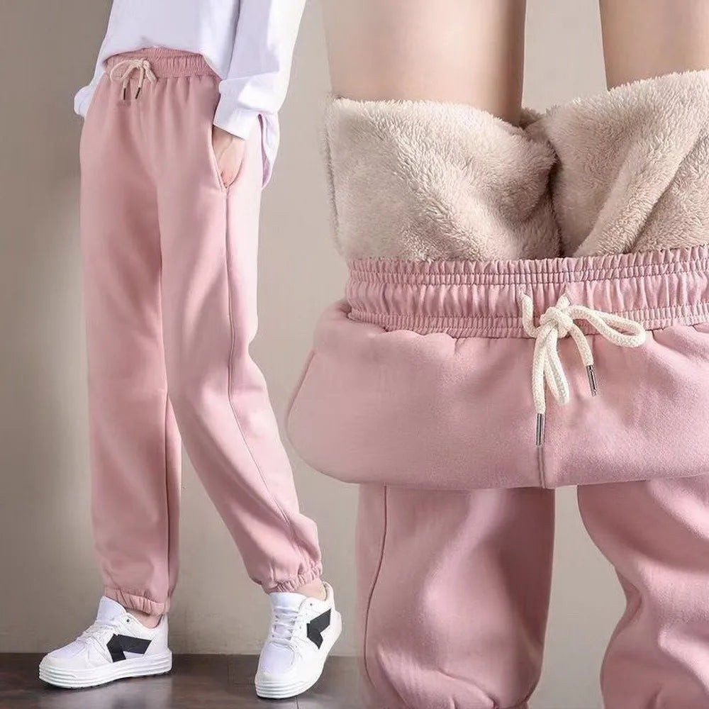 Women Winter Warm Leggings Thick Trousers Warm Fleece