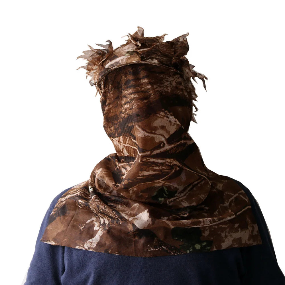 Ghillie Camouflage Leafy Hat 3D Full Face Mask