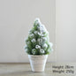 Christmas Tree Mini Pine Tree With Wood Base DIY Home Table