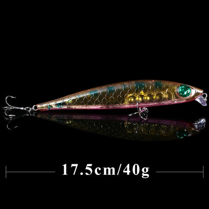 QXO Big Fishing Lure Wobbler 40g 17.5cm Ice