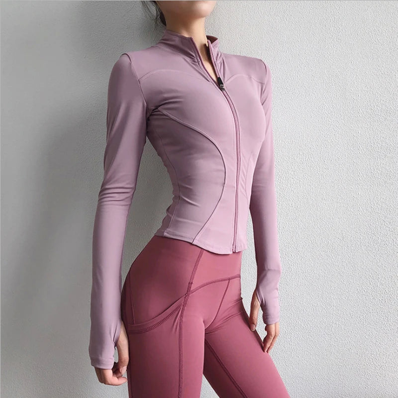 2024 Women Sport Jacket Zipper Yoga Coat Clothes