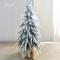 Christmas Tree Mini Pine Tree With Wood Base DIY Home Table