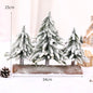 Christmas Tree Mini Pine Tree With Wood Base DIY Home Table