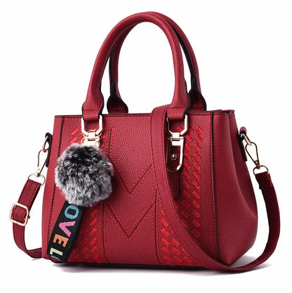 Embroidery Messenger Bags Women Leather Handbag