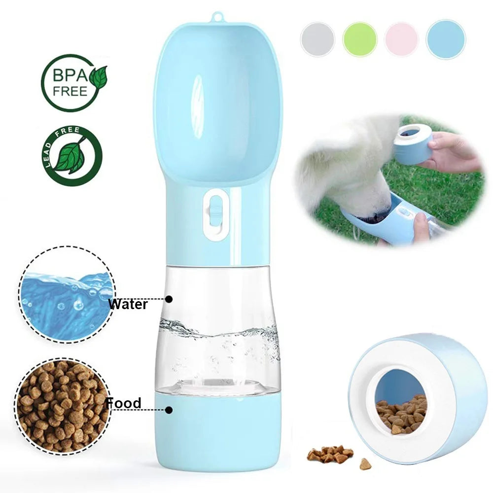 Pet Dog Water Bottle Portable Drinking Water Feeder Bowl
