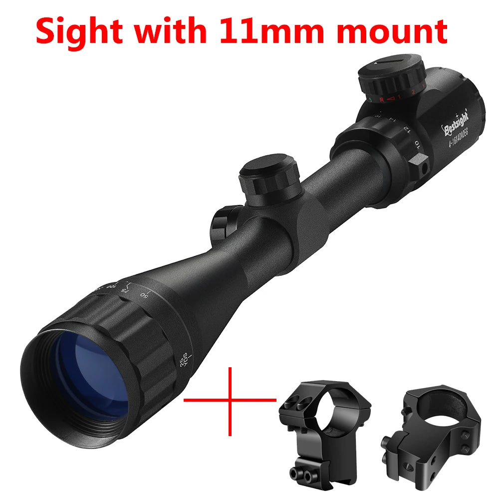 4-16X40 AOEG Rifle Scopes Red and Green Illuminated Hunting