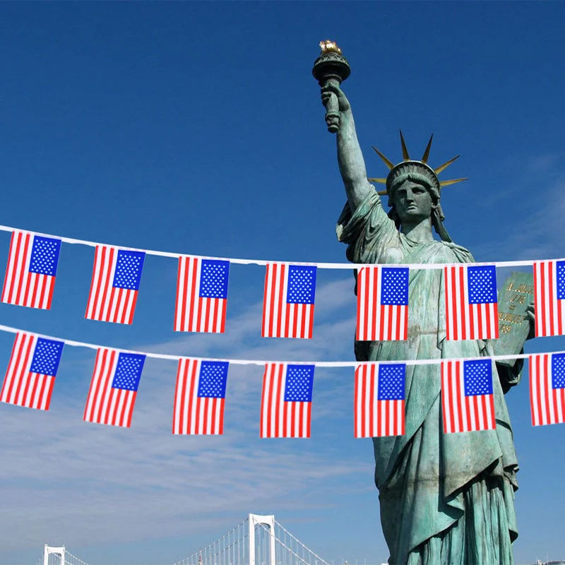 Aerlxemrbrae  6M 20pieces/set 14cmx21cm   American Flag