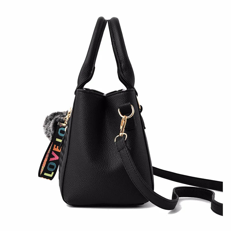 Embroidery Messenger Bags Women Leather Handbag
