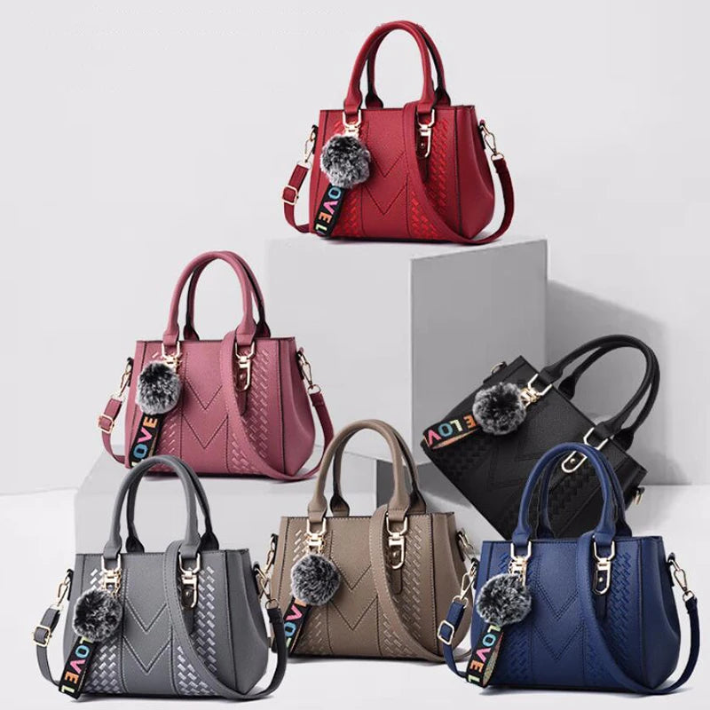 Embroidery Messenger Bags Women Leather Handbag
