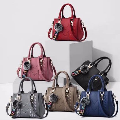 Embroidery Messenger Bags Women Leather Handbag