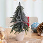 Christmas Tree Mini Pine Tree With Wood Base DIY Home Table