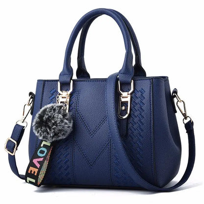 Embroidery Messenger Bags Women Leather Handbag