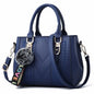 Embroidery Messenger Bags Women Leather Handbag