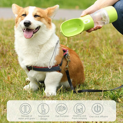 Pet Dog Water Bottle Portable Drinking Water Feeder Bowl