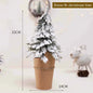 Christmas Tree Mini Pine Tree With Wood Base DIY Home Table