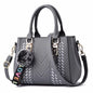Embroidery Messenger Bags Women Leather Handbag