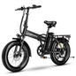 48V 20AH 20” Fat Tire Removable Battery E-Bike, 1000W Peak 7- Speed shift City travel Electric Bike, 30MPH+ 80 Miles Max Range