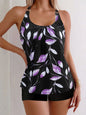 2025 Sexy Strappy Tankini Floral Printed Swimsuit Women