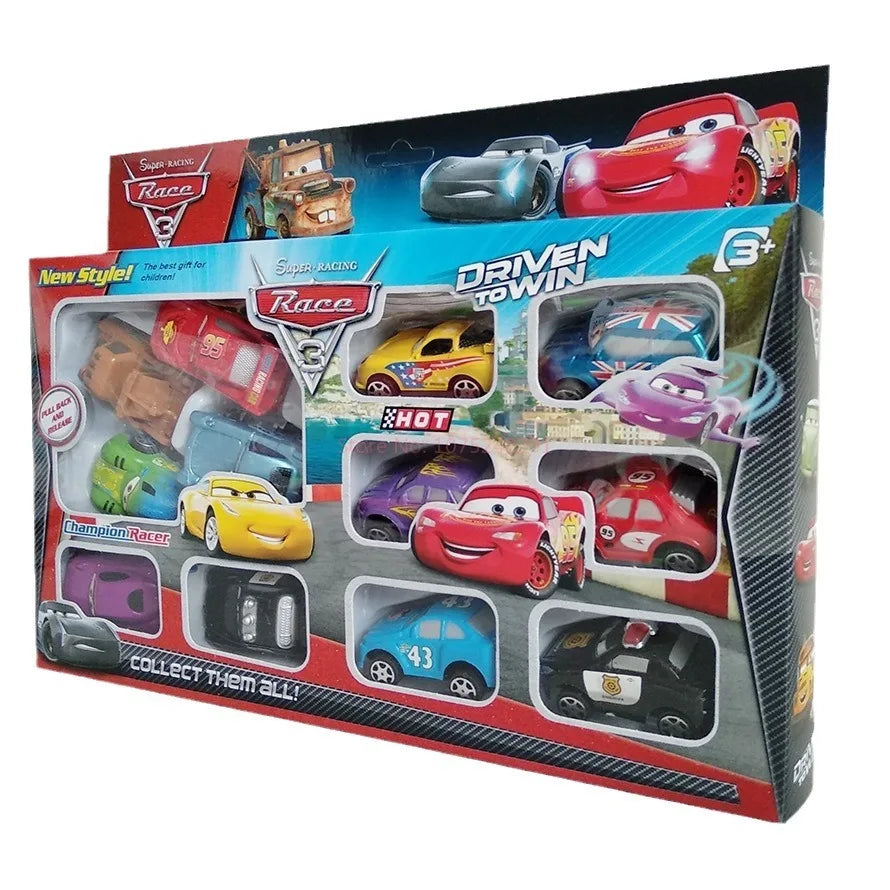 12pcs/Set Disney Pixar Cars Lightning Mcqueen Jackson Storm