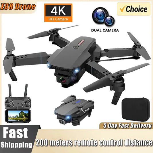 Professional Drone E88 4K Wide-Angle HD 1080P Camera WiFi