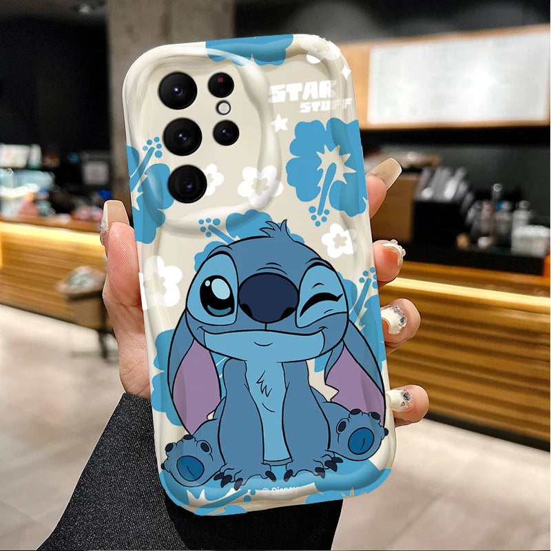 Disney Stitch And Angel Silicone Soft Phone Case
