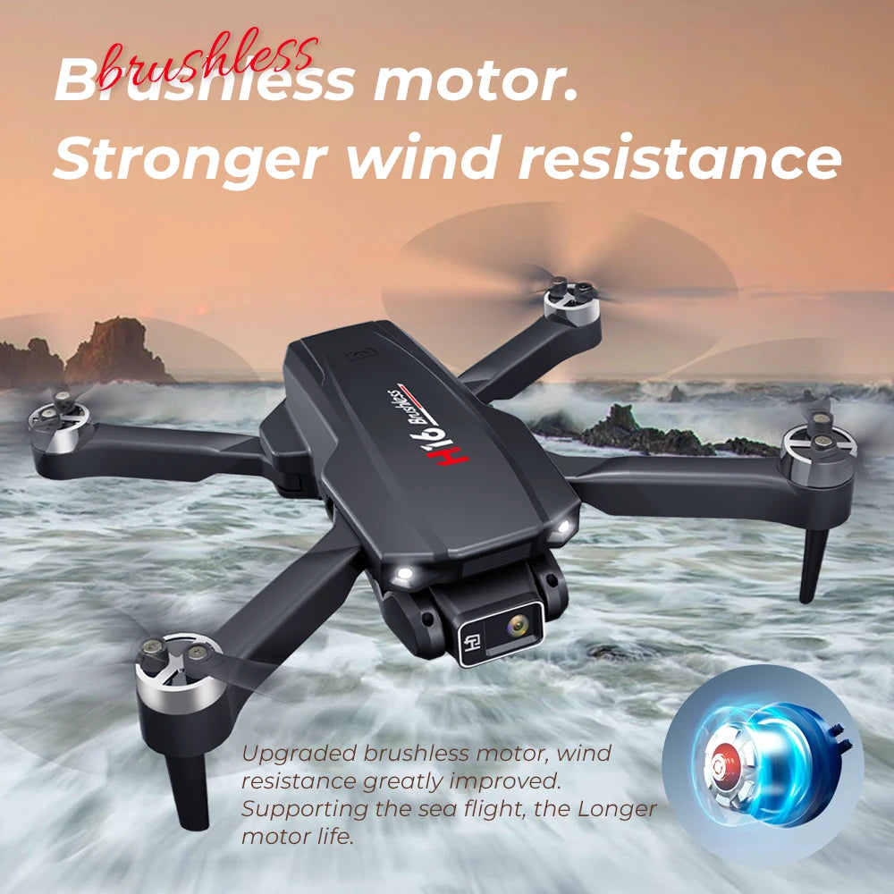 KBDFA New Drone H16 GPS Professional Dual Camera Dron