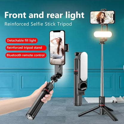 Wireless Selfie Stick Tripods Stand Foldable Monopod