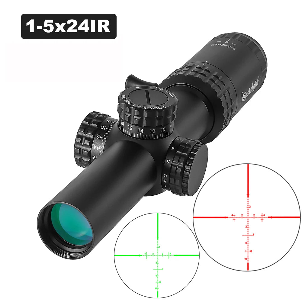 1-5X24 Tactical Optical Rifle Scope Red and Green