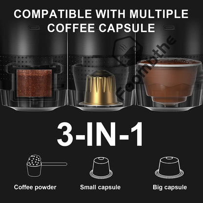 Wireless Electric Portable Espresso Coffee Machine for Car & Home