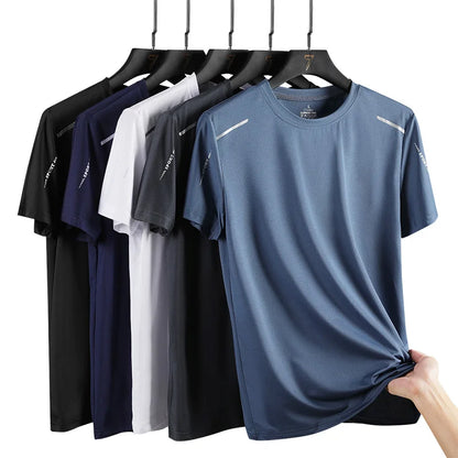 CHRLCK Men's Running Quick Drying T-shirts Breathable