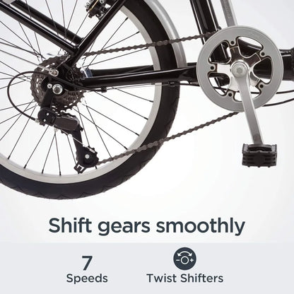 Loop Folding Bike, Black, Titanium or White, 20 Inch Bike for Adults