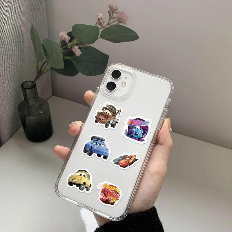500Pcs/Roll Disney Cars Cartoon Stickers Lightning