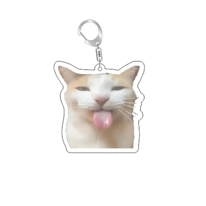 Funny Cat Memes Series Keychain Student Gift Bag Lanyard