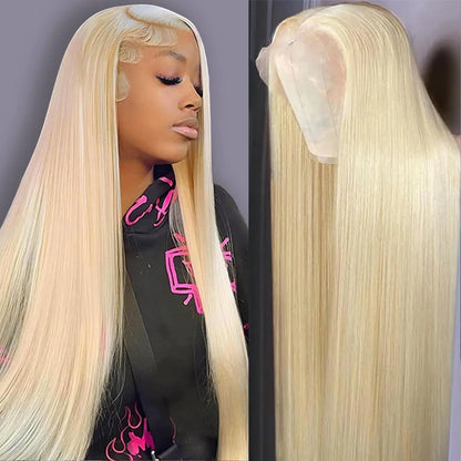 30 Inch 613 Blonde HD Transparent Lace Front Wigs Human Hair