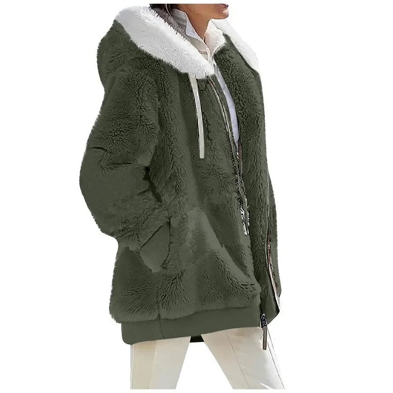 Autumn Winter Fashion Women's Coat New Casual Hooded