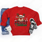 Women's Festive Christmas Reindeer & Plaid Graphic
