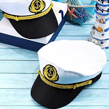 652F Navy Marine Hat Yacht Captain Hat Sailor Captain Costume