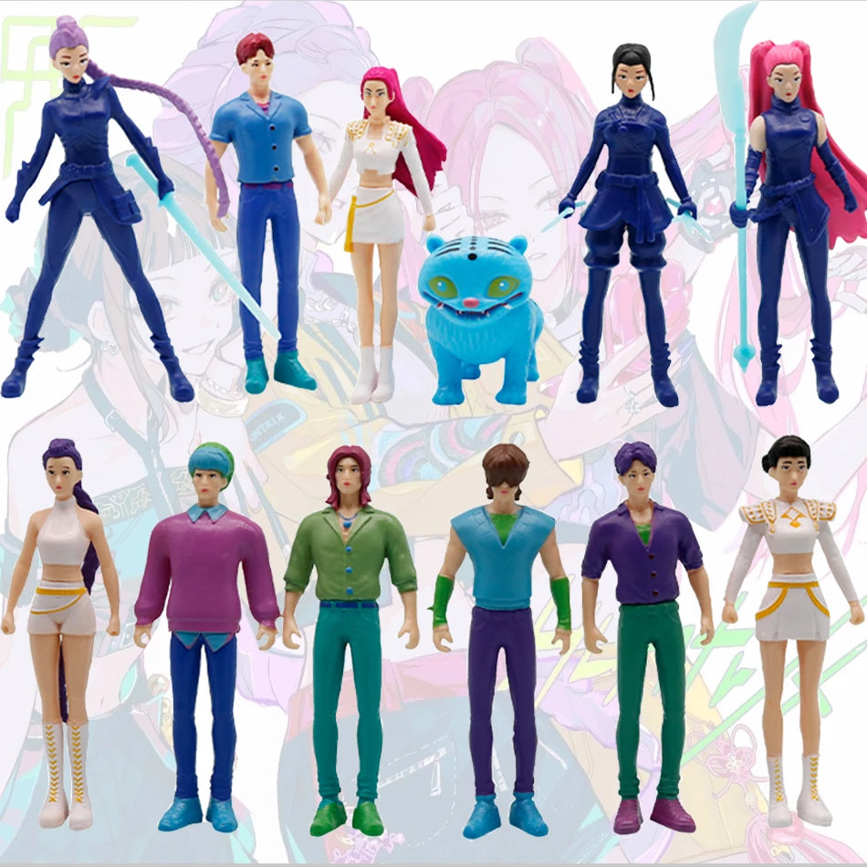 12pcs/Set Kpop Demon Hunters Action Figure Toy